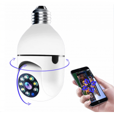 Wireless Bulb Security Camera Two Way Talk Baby Monitor Auto Tracking for Home Security